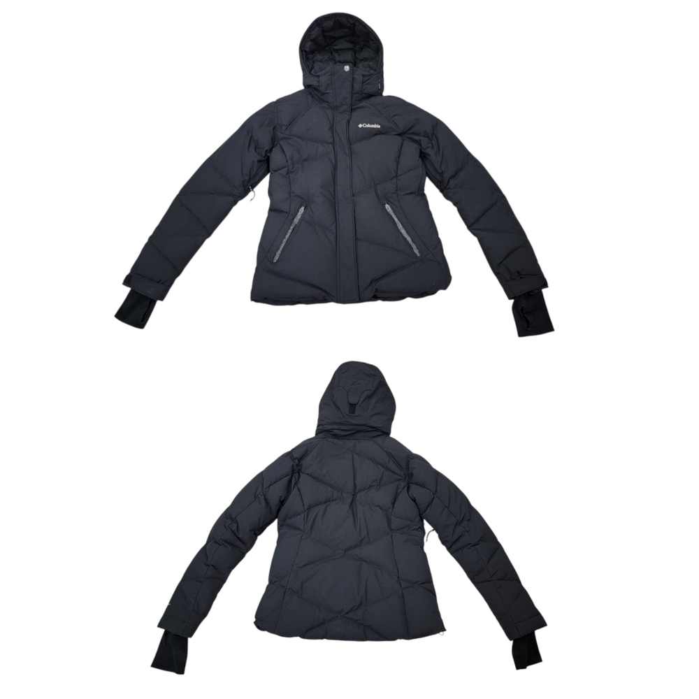 Columbia Lay D Down Puffer Coat Black Down Filled Winter Jacket Youth Size M - Picture 16 of 16